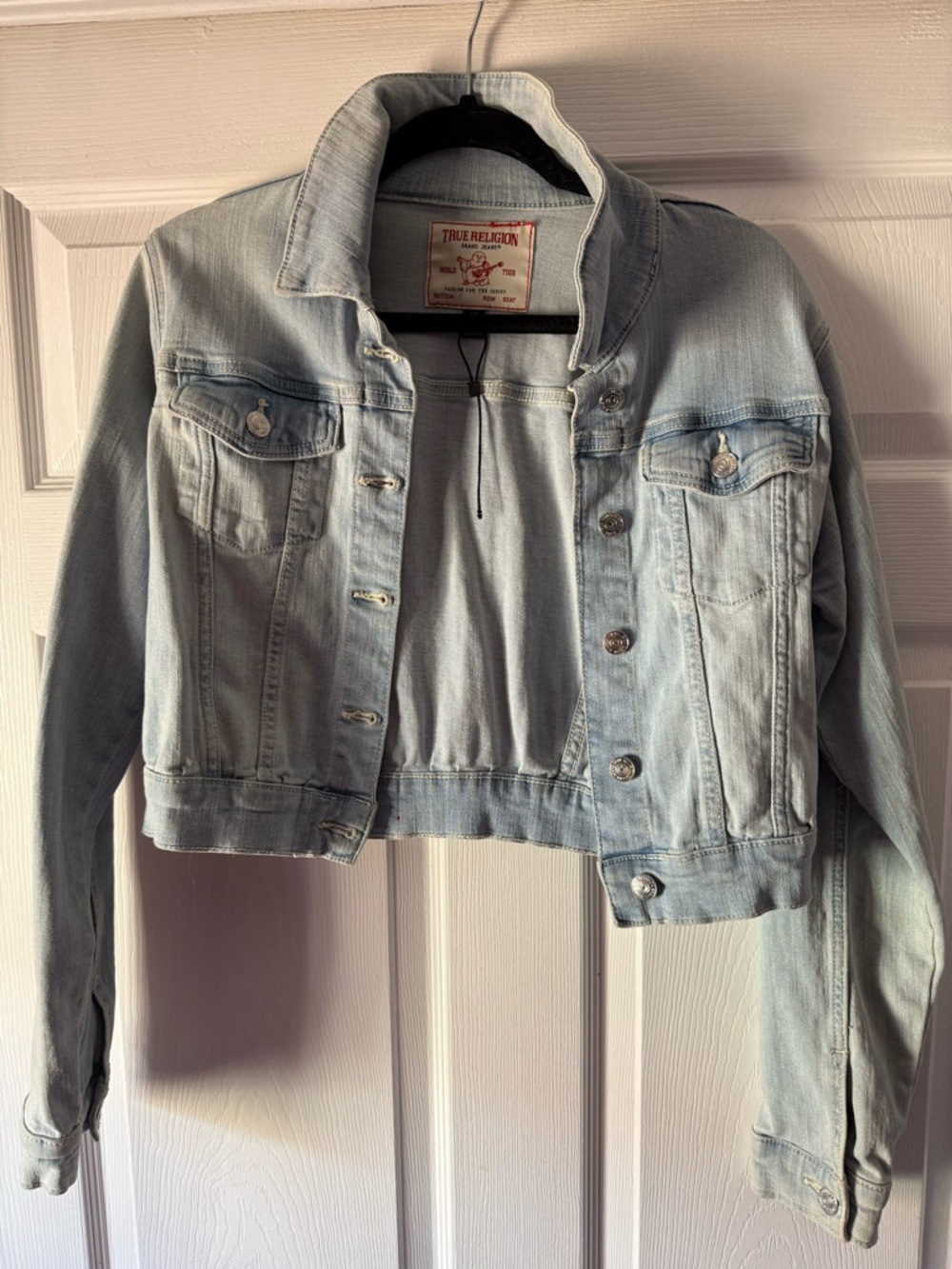 True Religion womens blue denim jacket size S/M
